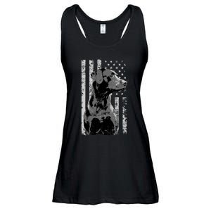 Patriotic USA Flag Black Labrador gift for Lab Owners Ladies Essential Flowy Tank