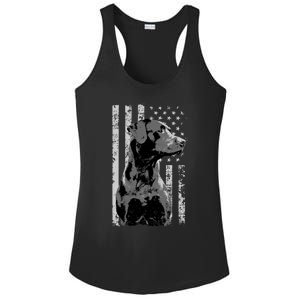 Patriotic USA Flag Black Labrador gift for Lab Owners Ladies PosiCharge Competitor Racerback Tank