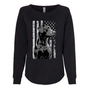 Patriotic USA Flag Black Labrador gift for Lab Owners Womens California Wash Sweatshirt