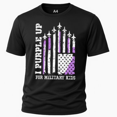 Purple Up for Military Kid U.S Flag Military Child Month  Performance Shirt
