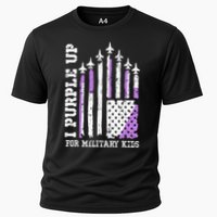 Purple Up for Military Kid U.S Flag Military Child Month  Cooling Performance Crew T-Shirt