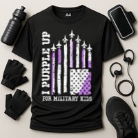 Purple Up for Military Kid U.S Flag Military Child Month  Cooling Performance Crew T-Shirt