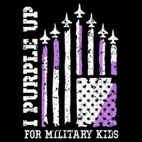 Purple Up for Military Kid U.S Flag Military Child Month  Cooling Performance Crew T-Shirt
