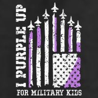Purple Up for Military Kid U.S Flag Military Child Month  11oz C Handle Ceramic Mug