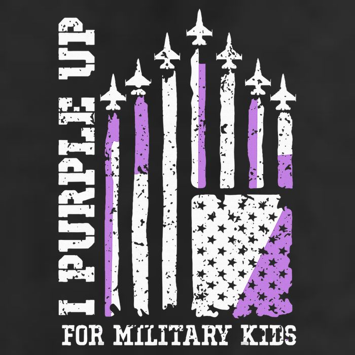 Purple Up for Military Kid U.S Flag Military Child Month  11oz C Handle Ceramic Mug