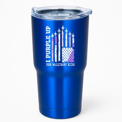 Purple Up for Military Kid U.S Flag Military Child Month  Tumbler