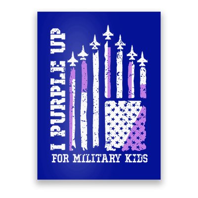 Purple Up for Military Kid U.S Flag Military Child Month  Poster
