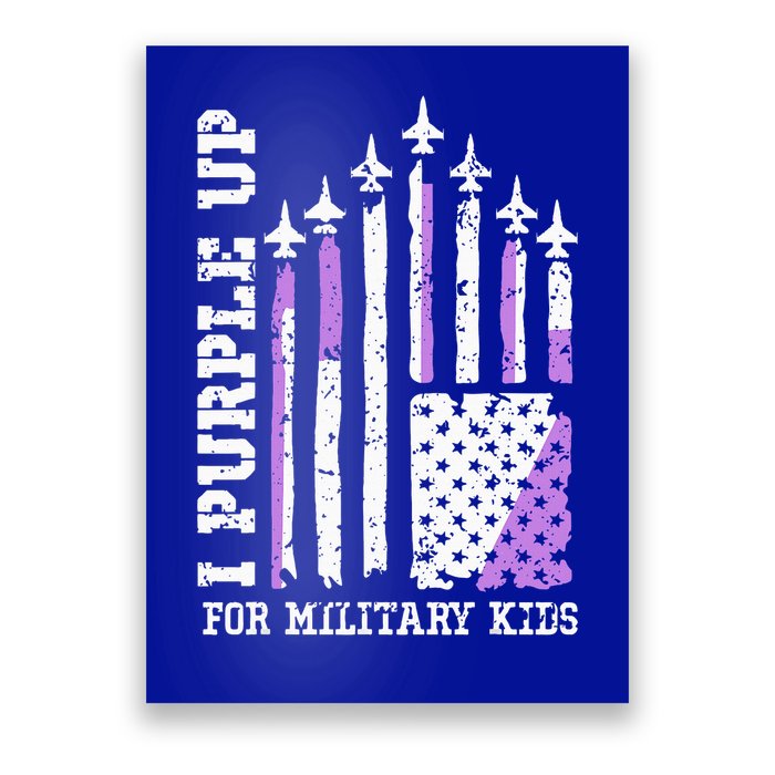 Purple Up for Military Kid U.S Flag Military Child Month  Poster