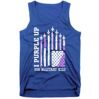 Purple Up for Military Kid U.S Flag Military Child Month  Tank Top