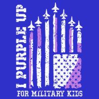 Purple Up for Military Kid U.S Flag Military Child Month  Tank Top