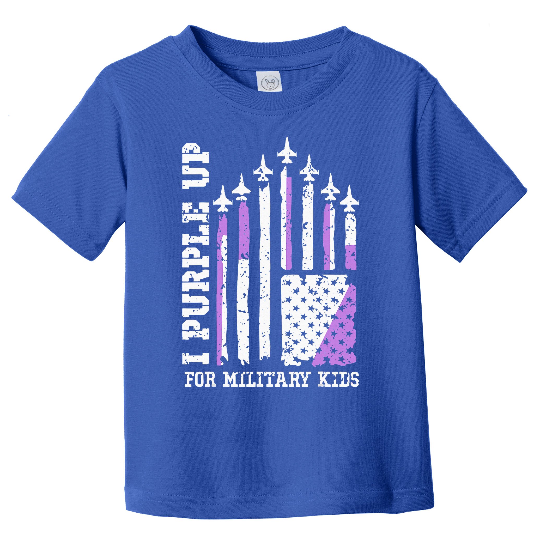 Purple Up for Military Kid U.S Flag Military Child Month  Toddler T-Shirt