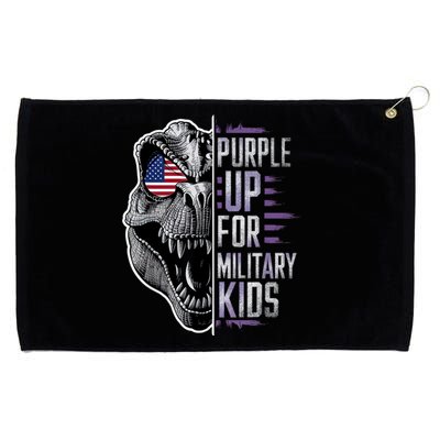 Purple Up For Military Childs Dino Military Child Month Grommeted Golf Towel