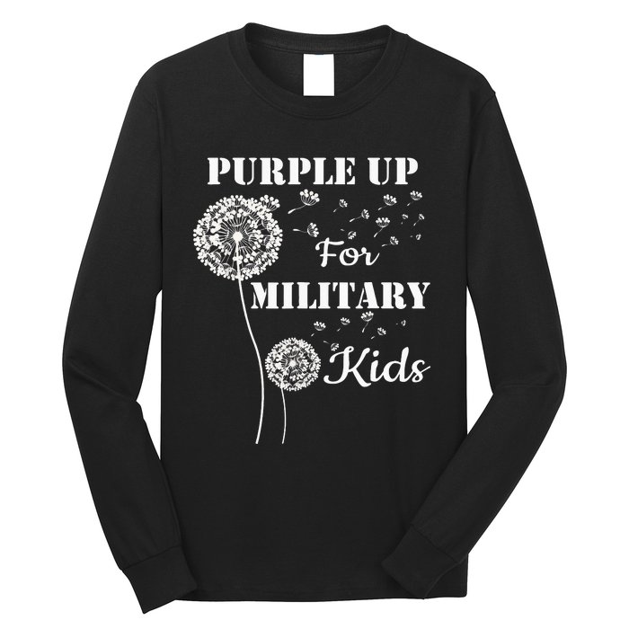 Purple Up For Military Month Of The Military Child Long Sleeve Shirt