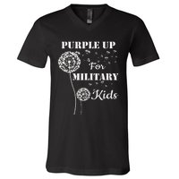 Purple Up For Military Month Of The Military Child V-Neck T-Shirt