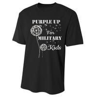 Purple Up For Military Month Of The Military Child Performance Sprint T-Shirt