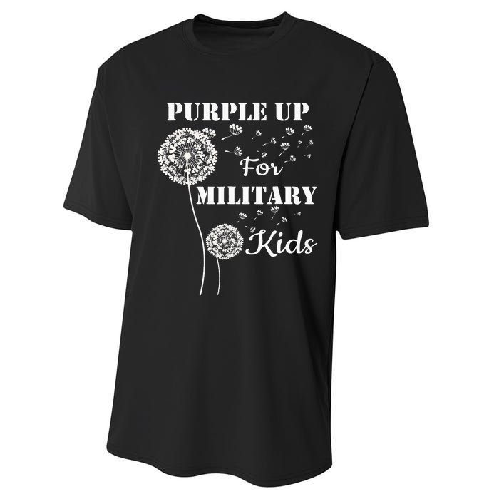 Purple Up For Military Month Of The Military Child Performance Sprint T-Shirt