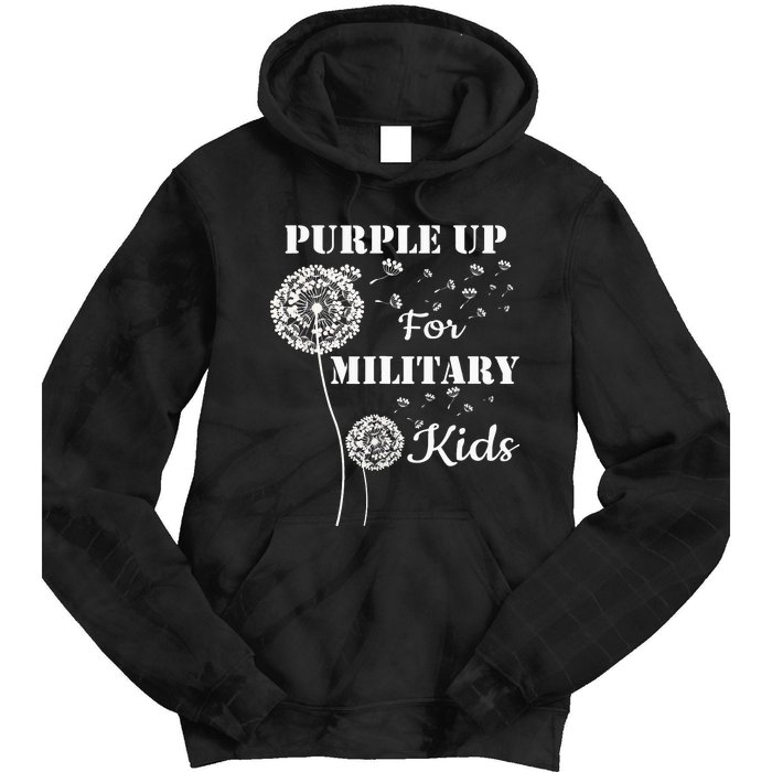 Purple Up For Military Month Of The Military Child Tie Dye Hoodie