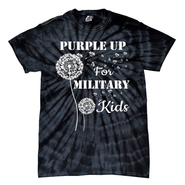 Purple Up For Military Month Of The Military Child Tie-Dye T-Shirt