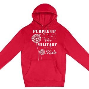 Purple Up For Military Month Of The Military Child Premium Pullover Hoodie