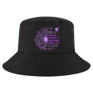 Purple Up For Military Dandelion Military Child Month Cool Comfort Performance Bucket Hat