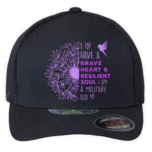 Purple Up For Military Dandelion Military Child Month Flexfit Unipanel Trucker Cap