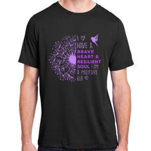 Purple Up For Military Dandelion Military Child Month Adult ChromaSoft Performance T-Shirt