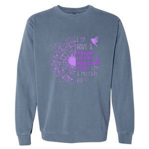 Purple Up For Military Dandelion Military Child Month Garment-Dyed Sweatshirt