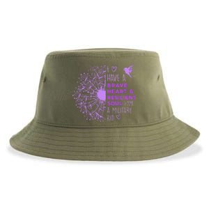 Purple Up For Military Dandelion Military Child Month Sustainable Bucket Hat