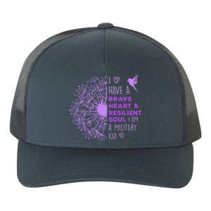 Purple Up For Military Dandelion Military Child Month Yupoong Adult 5-Panel Trucker Hat