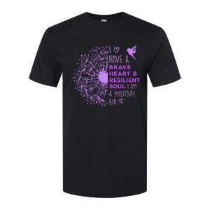 Purple Up For Military Dandelion Military Child Month Softstyle CVC T-Shirt