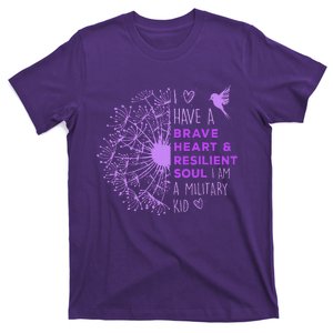 Purple Up For Military Dandelion Military Child Month T-Shirt