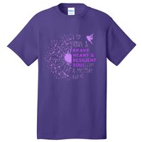 Purple Up For Military Dandelion Military Child Month Tall T-Shirt