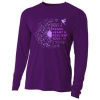 Purple Up For Military Dandelion Military Child Month Cooling Performance Long Sleeve Crew