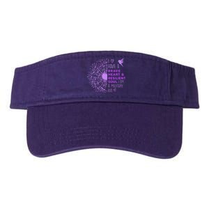 Purple Up For Military Dandelion Military Child Month Valucap Bio-Washed Visor