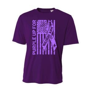 Purple Up For Military Kids_ Military Child Month Performance Sprint T-Shirt