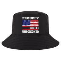 Proudly Unpoisoned Funny Saying Vaccinated 4th of July Flag Cool Comfort Performance Bucket Hat