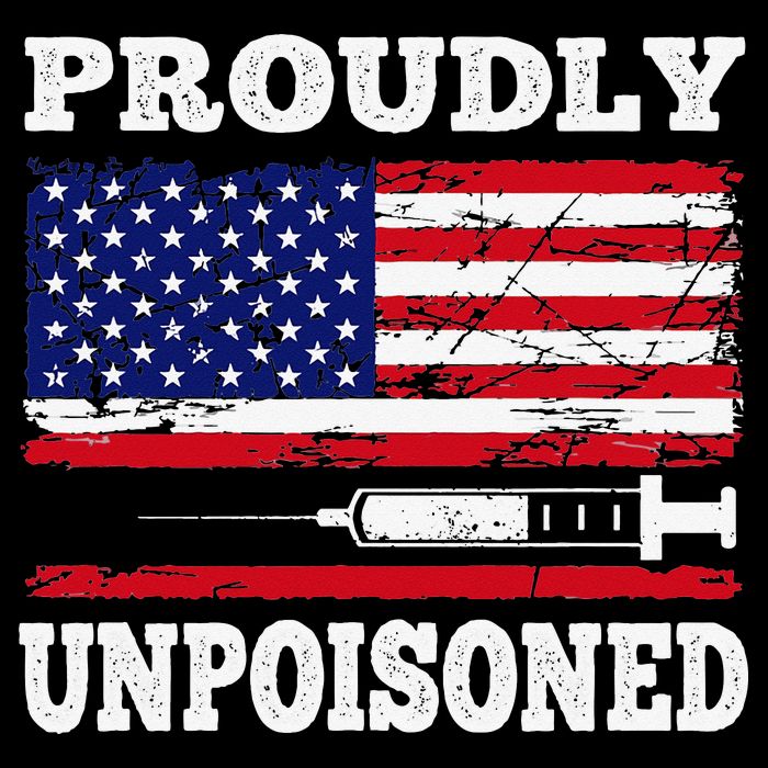 Proudly Unpoisoned Funny Saying Vaccinated 4th of July Flag Flat Bill Trucker Hat