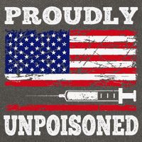 Proudly Unpoisoned Funny Saying Vaccinated 4th of July Flag Cotton Canvas Backpack