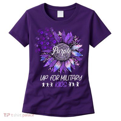 Purple Up For Military - Sunflower Military Child Month Women's T-Shirt