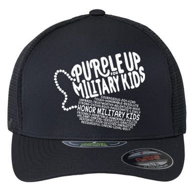 Purple Up For Military Month Of The Military Child Flexfit Unipanel Trucker Cap