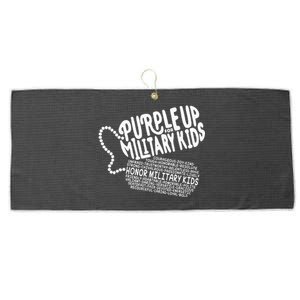 Purple Up For Military Month Of The Military Child Large Microfiber Waffle Golf Towel