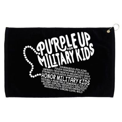 Purple Up For Military Month Of The Military Child Grommeted Golf Towel