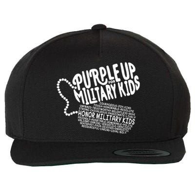 Purple Up For Military Month Of The Military Child Wool Snapback Cap