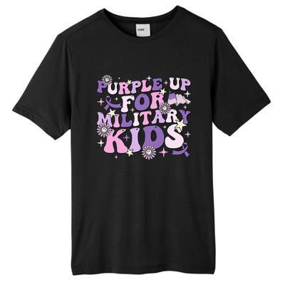 Purple Up For Military Cute Groovy Military Child Month Tall Fusion ChromaSoft Performance T-Shirt