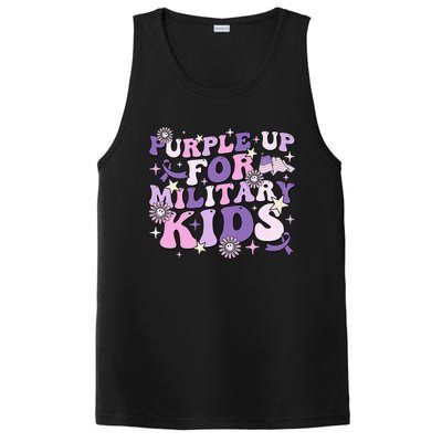 Purple Up For Military Cute Groovy Military Child Month PosiCharge Competitor Tank