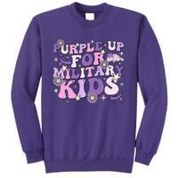 Purple Up For Military Cute Groovy Military Child Month Sweatshirt