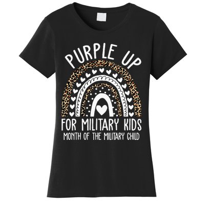 Purple Up For Military Children Tree Month Of Military Child Women's T-Shirt