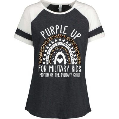 Purple Up For Military Children Tree Month Of Military Child Enza Ladies Jersey Colorblock Tee