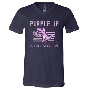 Purple Up For Military Child Month V-Neck T-Shirt