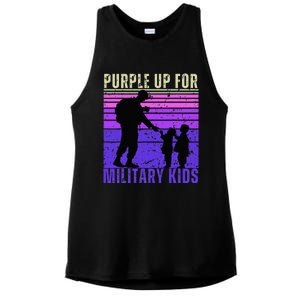 Purple Up For Military Month of the Military Child Ladies PosiCharge Tri-Blend Wicking Tank